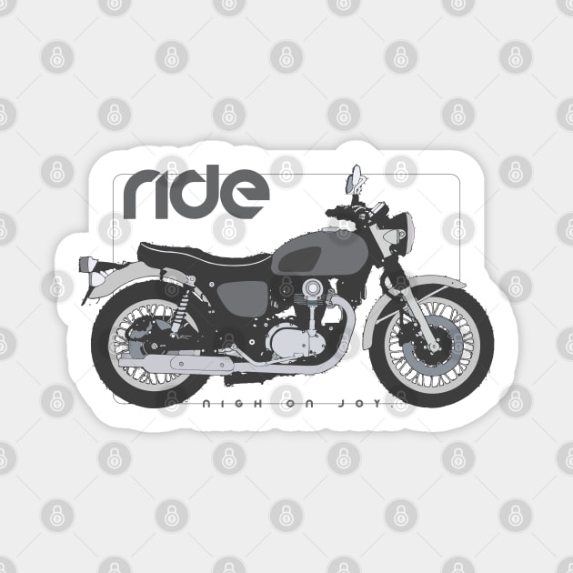 Ride classic 800 bw Sticker by NighOnJoy